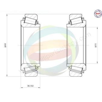 Roulement de roue avant ODM-MULTIPARTS OEM 81AB1215A