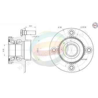 Roulement de roue arrière ODM-MULTIPARTS OEM 5027622