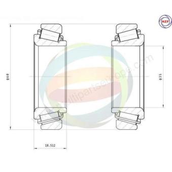 Roulement de roue arrière ODM-MULTIPARTS OEM 81AB1215A