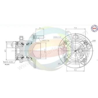 Roulement de roue arrière ODM-MULTIPARTS OEM 3M512C299RBC