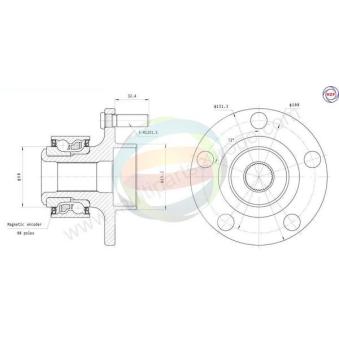 Roulement de roue avant ODM-MULTIPARTS OEM 1471854