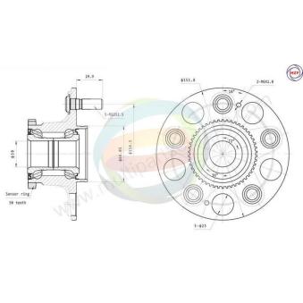 Roulement de roue arrière ODM-MULTIPARTS OEM 42200S87C52