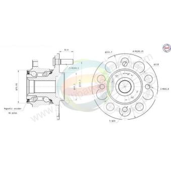 Roulement de roue arrière ODM-MULTIPARTS OEM 42200STK951