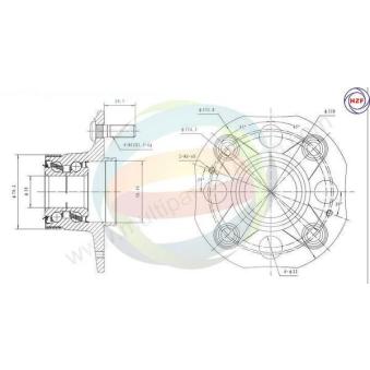 Roulement de roue avant ODM-MULTIPARTS 70-040038