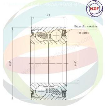 Roulement de roue avant ODM-MULTIPARTS OEM 44300S9A003