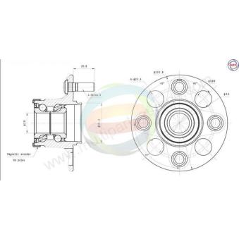 Roulement de roue arrière ODM-MULTIPARTS OEM 42200SAAG51