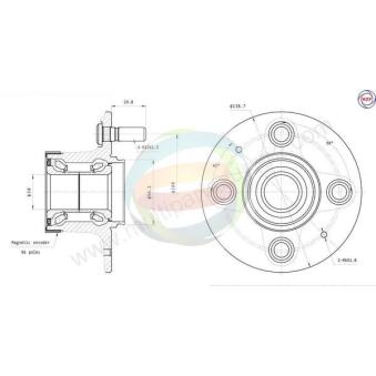 Roulement de roue arrière ODM-MULTIPARTS OEM 42200TF0N51