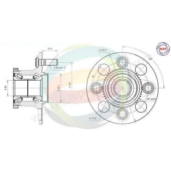 Roulement de roue arrière ODM-MULTIPARTS OEM 42200S5A008