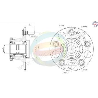 Roulement de roue arrière ODM-MULTIPARTS OEM 42200S7A008