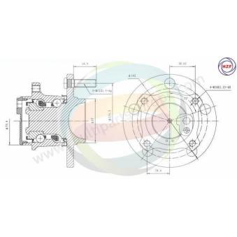 Roulement de roue arrière ODM-MULTIPARTS OEM BP4K2615XA Roulement de roue arrière ODM-MULTIPARTS OEM BP4K2615XA