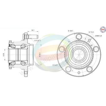 Roulement de roue arrière ODM-MULTIPARTS OEM G14V2615XA Roulement de roue arrière ODM-MULTIPARTS OEM G14V2615XA
