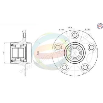 Roulement de roue arrière ODM-MULTIPARTS OEM 432020L710