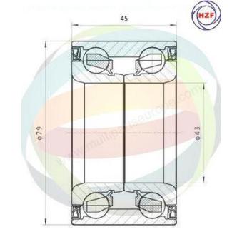 Roulement de roue arrière ODM-MULTIPARTS OEM 43210AG000