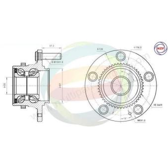 Roulement de roue arrière ODM-MULTIPARTS OEM 527102E100