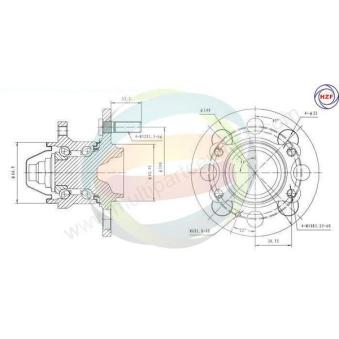 Roulement de roue arrière ODM-MULTIPARTS OEM 527501G500