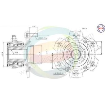 Roulement de roue arrière ODM-MULTIPARTS OEM MR418068