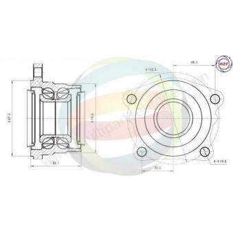 Roulement de roue arrière ODM-MULTIPARTS OEM 4240942010