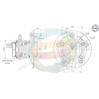 Roulement de roue arrière ODM-MULTIPARTS OEM 4245012090