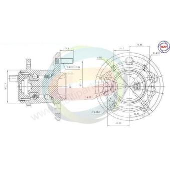 Roulement de roue arrière ODM-MULTIPARTS OEM 4246048010