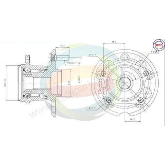 Roulement de roue arrière ODM-MULTIPARTS OEM 4241042020