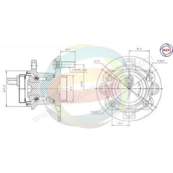 Roulement de roue arrière ODM-MULTIPARTS OEM 424500D080