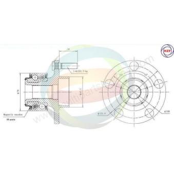 Roulement de roue avant ODM-MULTIPARTS OEM 1326487