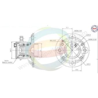 Roulement de roue arrière ODM-MULTIPARTS OEM 424500H010