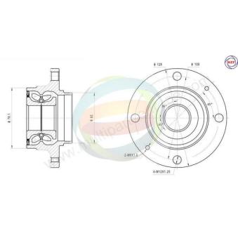 Roulement de roue arrière ODM-MULTIPARTS OEM 374828