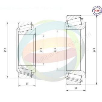 Roulement de roue arrière ODM-MULTIPARTS OEM 55225248 Roulement de roue arrière ODM-MULTIPARTS OEM 55225248