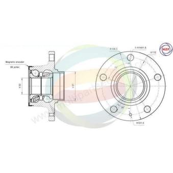 Roulement de roue arrière ODM-MULTIPARTS OEM 1T0598611