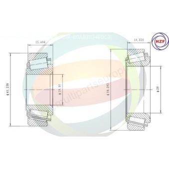 Roulement de roue arrière ODM-MULTIPARTS OEM 969300291 Roulement de roue arrière ODM-MULTIPARTS OEM 969300291