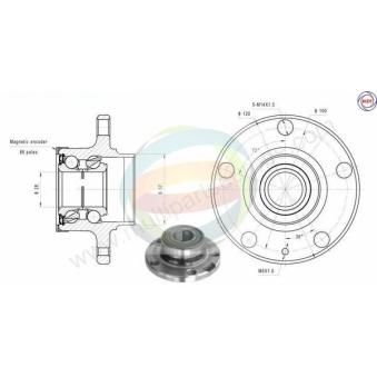 Roulement de roue arrière ODM-MULTIPARTS OEM 6Q0598611