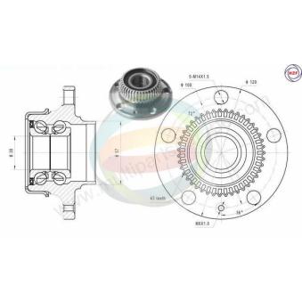 Roulement de roue arrière ODM-MULTIPARTS OEM 1J0598477