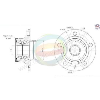 Roulement de roue arrière ODM-MULTIPARTS OEM 8K0598611