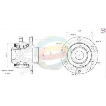 Roulement de roue arrière ODM-MULTIPARTS OEM 4F0598611A