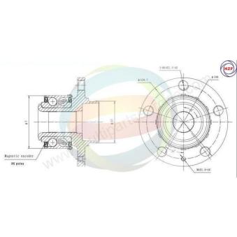 Roulement de roue avant ODM-MULTIPARTS OEM 6Q0407621BG