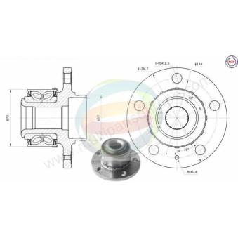 Roulement de roue avant ODM-MULTIPARTS OEM 6Q0407621AJ
