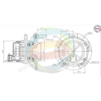 Roulement de roue arrière ODM-MULTIPARTS OEM 4721515AC