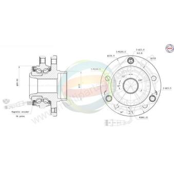 Roulement de roue avant ODM-MULTIPARTS OEM 93182913