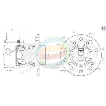 Roulement de roue arrière ODM-MULTIPARTS OEM 51749115