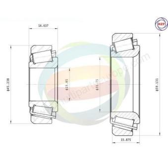 Roulement de roue arrière ODM-MULTIPARTS 70-230061