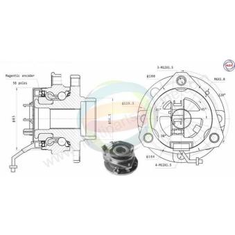 Roulement de roue avant ODM-MULTIPARTS OEM 9117620