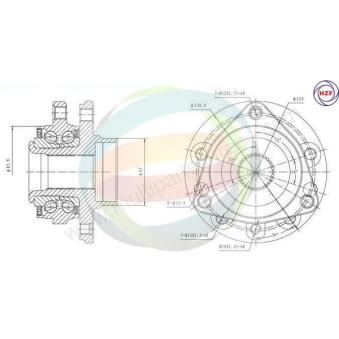 Roulement de roue avant ODM-MULTIPARTS OEM 5392493