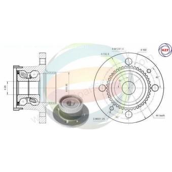 Roulement de roue arrière ODM-MULTIPARTS OEM 7701205170