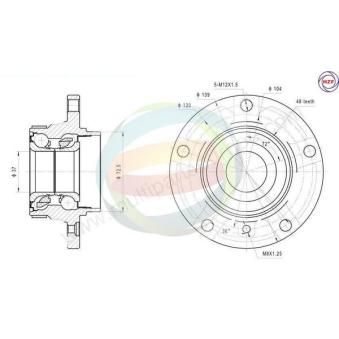Roulement de roue avant ODM-MULTIPARTS OEM 31211139345