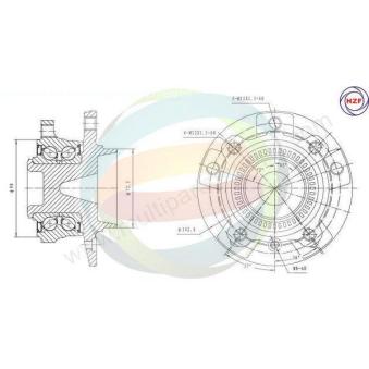 Roulement de roue avant ODM-MULTIPARTS OEM 31226765601