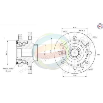 Roulement de roue avant ODM-MULTIPARTS OEM 31226756889