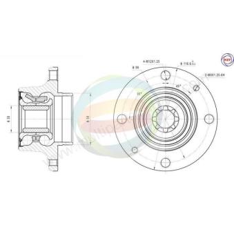Roulement de roue arrière ODM-MULTIPARTS OEM 51754192