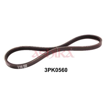 Courroie trapézoïdale à nervures ASHIKA [112-3PK560]