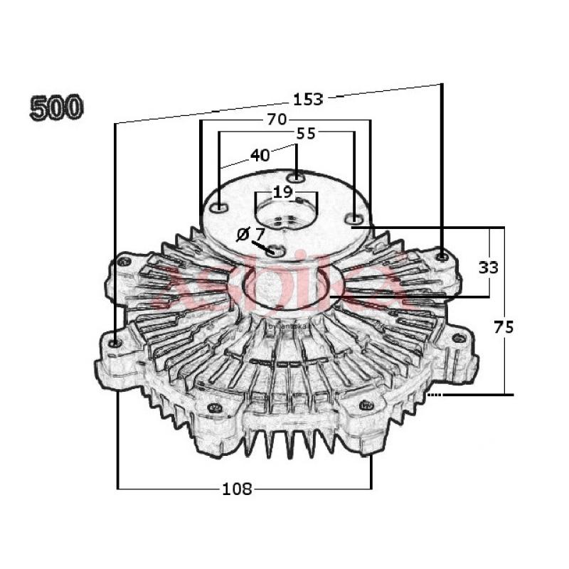 Embrayage, ventilateur de radiateur ASHIKA 36-05-500 - Visuel 2